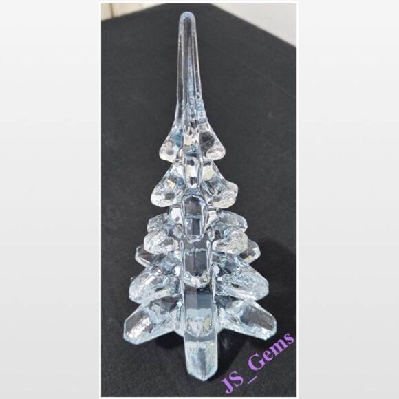 Vintage Lefton Glass Tree Clear Art 8” Figurine VTG - Picture 1 of 7